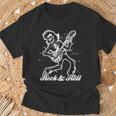 Rockabilly Esqueleto Rock & Roll Esqueleto Rockero Camiseta unisex Regalos para ancianos