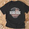 Round Rock Texas Drapeau Américainintage T-Shirt Cadeaux pour les vieillards