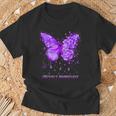 Ruban De Sensibilisation Pour Motif Papillon T-Shirt Cadeaux pour les vieillards