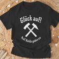 Ruhrgebiet Glück Auf Auf Kohle Geboren Heimatliebe T-Shirt Geschenke für alte Männer