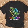 Schulkind 2025 DinoRex Jungen Dinosaurier Einschulung T-Shirt Geschenke für alte Männer