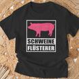 Schweine Flusterer Schweinebauer T-Shirt Geschenke für alte Männer