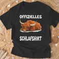 Scottish Highland Cow Official Sleep Nightdress T-Shirt Geschenke für alte Männer