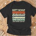 Sebastian Name Saying Gott Schuf Sebastian S T-Shirt Geschenke für alte Männer