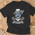 Servus Bayern Skull Bavarian Bua Costume Servus T-Shirt Geschenke für alte Männer