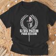 Siis Pacem Para Bellum Latin Wisdom Proverb T-Shirt Geschenke für alte Männer