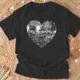 Silver Disco Ball Heart T-Shirt Geschenke für alte Männer