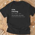 Simracing Definition Simracing Gaming And Racing T-Shirt Geschenke für alte Männer