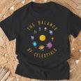 Sistema Solar Planetas Equilibrio De Los Cuerpos Celestes Camiseta unisex Regalos para ancianos