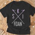 Skifoan Ski Ski Ski Ski Ski Ski Ski Mountain T-Shirt Geschenke für alte Männer