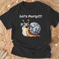 Snail's Disco Lover Groovy Party Snail With Disco Ball T-Shirt Geschenke für alte Männer