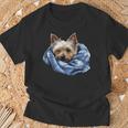 Süßer Hund Offizielles Schlaf Yorkshire Terrier Hunde T-Shirt Geschenke für alte Männer