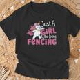 Traje De Esgrima Para Just A Girl Who Loves Fencing Camiseta unisex Regalos para ancianos