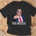 Trump You Missed Twice Bandana De La Bandera Estadounidense Trump 2024 Camiseta unisex Regalos para ancianos