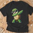 Turtle Dabbing Turtle With Toad Motif T-Shirt Geschenke für alte Männer