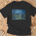 Vincentan Gogh Noche Estrellada Sobre El Ródano Camiseta unisex Regalos para ancianos