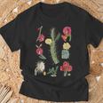 Vintage Botanicalintage Cactusintage Flower Botany Camiseta unisex Regalos para ancianos