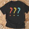 Vintage Question Mark T-Shirt Geschenke für alte Männer