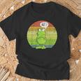 Vintage Statement Frog I Nö Fun I No Retro T-Shirt Geschenke für alte Männer