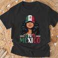 Viva Mexico Mexican Girl Independence Day Mexican Flag Women T-Shirt Gifts for Old Men