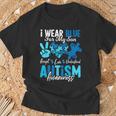 I Wear Blue For My Son Autism Awareness Mom Dad Parents T-Shirt Gifts for Old Men