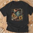 Western Cowboy Boot Horseshoe Sunflower Rope Cowgirl Boot T-Shirt Gifts for Old Men