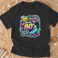 Women's Back To 80S 1980Sintage Style 80S Retro Party Costume With-Neck T-Shirt Geschenke für alte Männer
