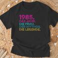 Women's Birthday intage 1985 Woman Myth Legend T-Shirt Geschenke für alte Männer