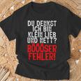 Women's Du Denkst Ich Bin Klein Lieb Nett Böser Fehl T-Shirt Geschenke für alte Männer