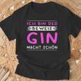 Women's Ich Bin Der Beweis Gin Macht Schön Saufen German T-Shirt Geschenke für alte Männer