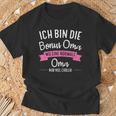 Women's Ich Bin Die Bonus Grandma Bonus Grandma Family T-Shirt Geschenke für alte Männer