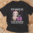 Women's Ich Hass Es Mit 60 So Gut Aussehen 60Th Birthday Sloth T-Shirt Geschenke für alte Männer