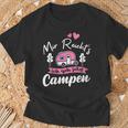 Women's Mir Reichts Ich Geh Camping Caravan Camper With-Neck T-Shirt Geschenke für alte Männer