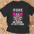 Women's Rest Die Chefin Ist Jetzt Dran Darts Dartter Women's Dart T-Shirt Geschenke für alte Männer