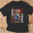 Year Of The Snake 2025 Zodiac Chinese New Year 2025 T-Shirt Geschenke für alte Männer