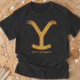 Yellowstone Dutton Ranch Gold Y Logo S T-Shirt Geschenke für alte Männer