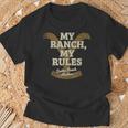 Yellowstone My Ranch My Rules Dutton Ranch Big Chest Logo T-Shirt Geschenke für alte Männer