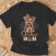 Yorkie Mom Yorkshire Leopard Dog Lovers Día De La Madre Camiseta unisex Regalos para ancianos