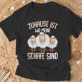 Zuhause Ist Wo Meine Sheep Home Is Where My Sheep T-Shirt Geschenke für alte Männer