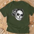 Beautiful La Catrina Santa Muerte Mexican T-Shirt Geschenke für alte Männer