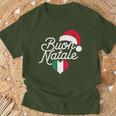 Buon Natale Italian Christmas Christmas Italy Flag Heart T-Shirt Geschenke für alte Männer