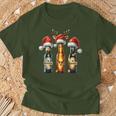 Christmas Beer Bottles With Christmas Hat Beer T-Shirt Geschenke für alte Männer