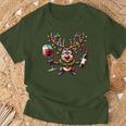 Christmas Wine Lovers Xmas Christmas Reindeer T-Shirt Geschenke für alte Männer