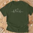 Heartbeat Rooster Chicken Ecg Farmer Chicken Coop Xmas T-Shirt Geschenke für alte Männer