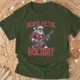 Heavy Metal Santa Claus Rock Holiday Navidad Música Rock Camiseta unisex Regalos para ancianos
