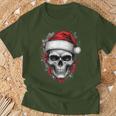 Heavy Xmas Skull With Santa Hat Ugly Hohoho Ho T-Shirt Geschenke für alte Männer