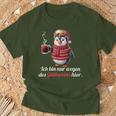 Ich Bin Nur Wegen Des Glühweins Here Xmas Penguin Glühwein T-Shirt Geschenke für alte Männer