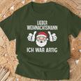 Lieber Weihnachtsmann Ich War Artig Christmas T-Shirt Geschenke für alte Männer