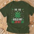 Marijuana Ho Ho Hold My Joint Ugly Christmas Jumper T-Shirt Geschenke für alte Männer