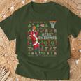 Merry Swishmas Ugly Christmas Basketball Christmas T-Shirt Geschenke für alte Männer